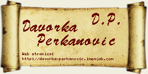 Davorka Perkanović vizit kartica